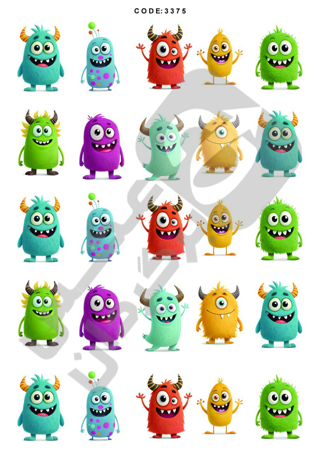 3375 شخصیت کارتونی کد محصول 3375 - تصویر 1